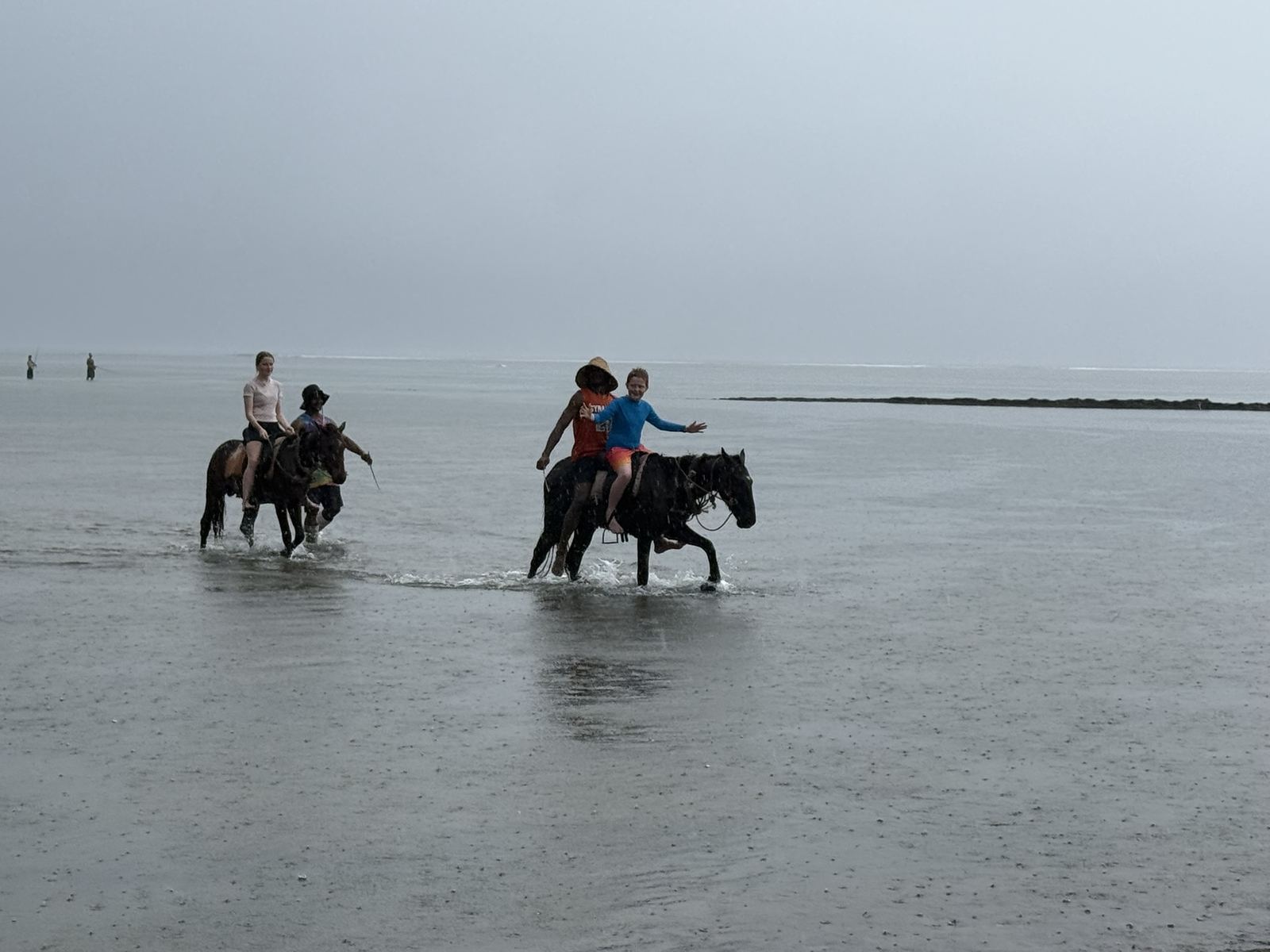 Beach horse riding with guide